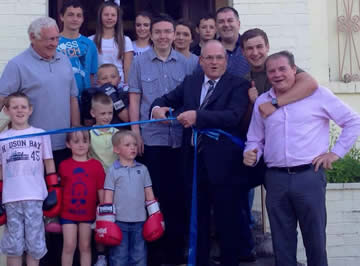 June 2013 - Officially opening Victoria Boxing Club, Port Glasgow