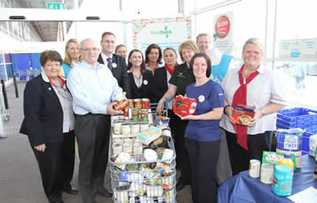 July 2013 - Tesco Port Glasgow
with Store Manager Andy Punton & Staff
supporting The Foodbank